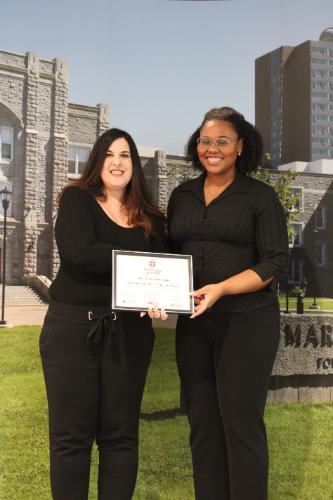 Jaiden accepting the SLRA certificate